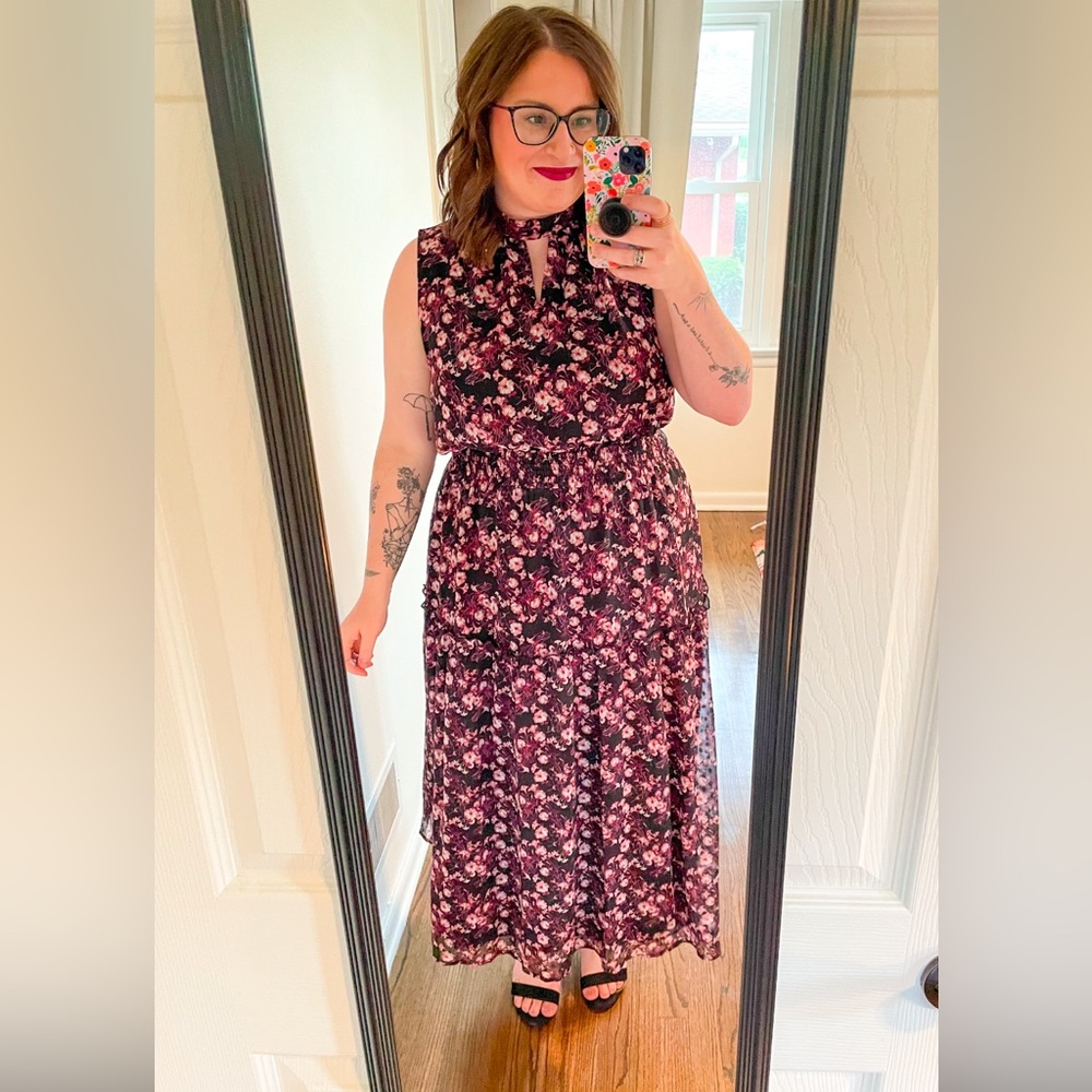 Floral Sleeveless Maxi Dress